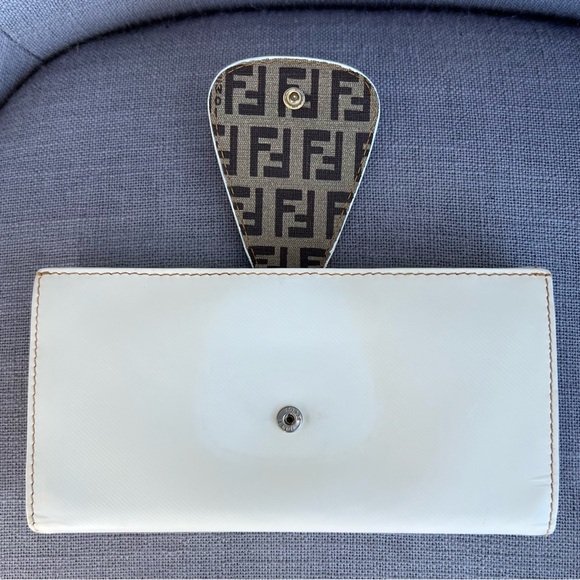 FENDI Zucca Long Wallet Zucchino Coated Canvas Baguette Continental Flap FF Logo - Picture 8 of 10